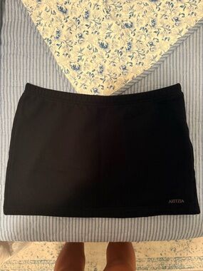 Aritzia Black Sweatfleece Mini Skirt